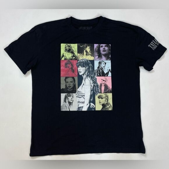 Taylor Swift The Eras Tour Graphic T-shirt Women Medium Black Music - Picture 1 of 7